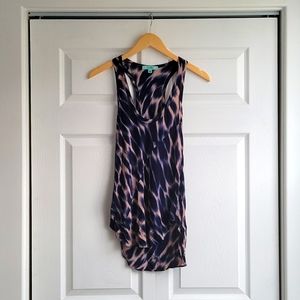 Tie-Dye Blush & Navy Racerback Tank Top